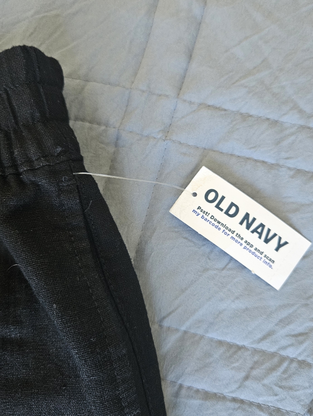 NWT Old Navy Linen Blend Black Pants High Elastic Waist Size S - Picture 4 of 12